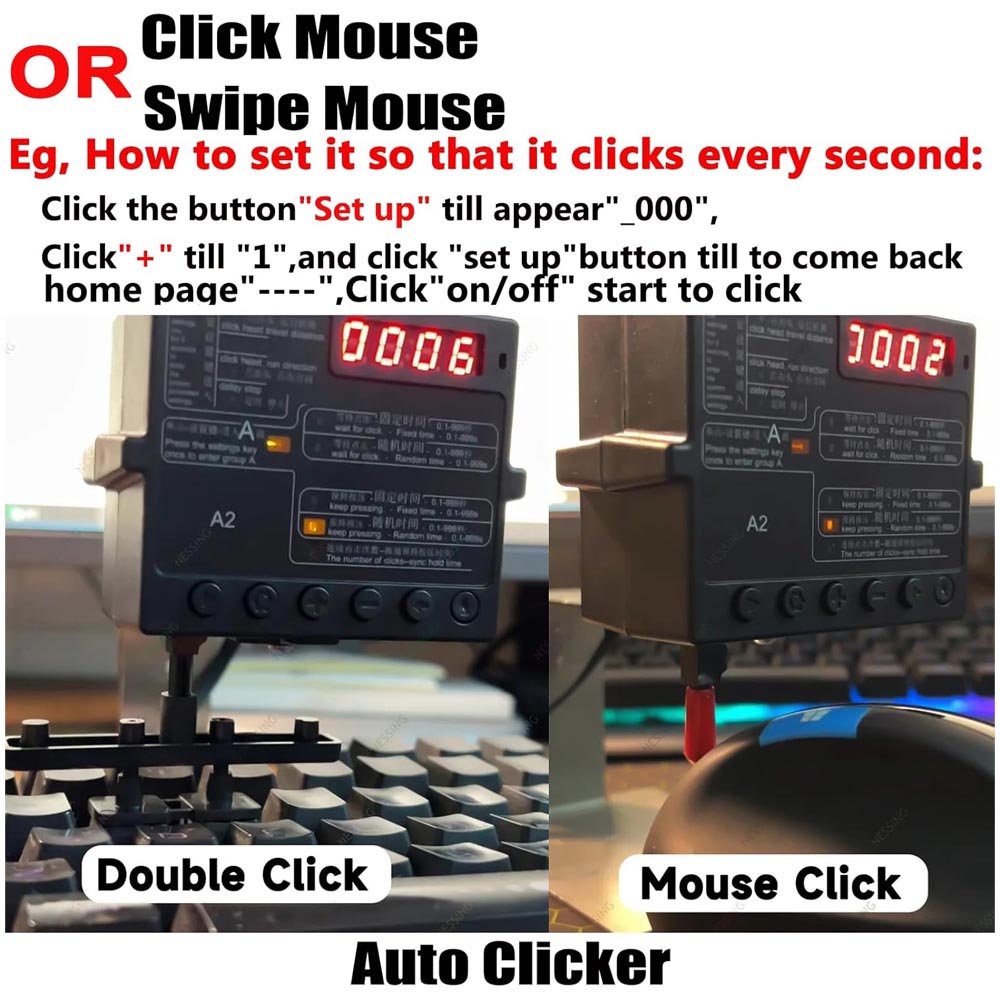 Auto Mouse Mover - (ABC) ตัวคลิกคีย์บอร์ดอัตโนมัติแบบ Physical Click; ตัวช่วยเล่นเกมแบบคลิกสุ่มอัตโนมัติ; เครื่องมือคลิกอัตโนมัติสำหรับเลื่อนเมาส์
