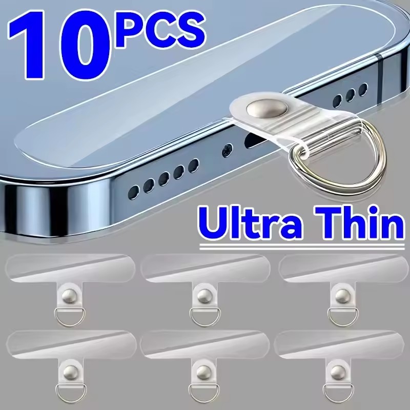 Mobile Electronics Gadgets - สายคล้องโทรศัพท์แบบใสถอดได้ พร้อมคลิปหนีบการ์ด สายคล้องข้อมือ สำหรับ Samsung Iphone
