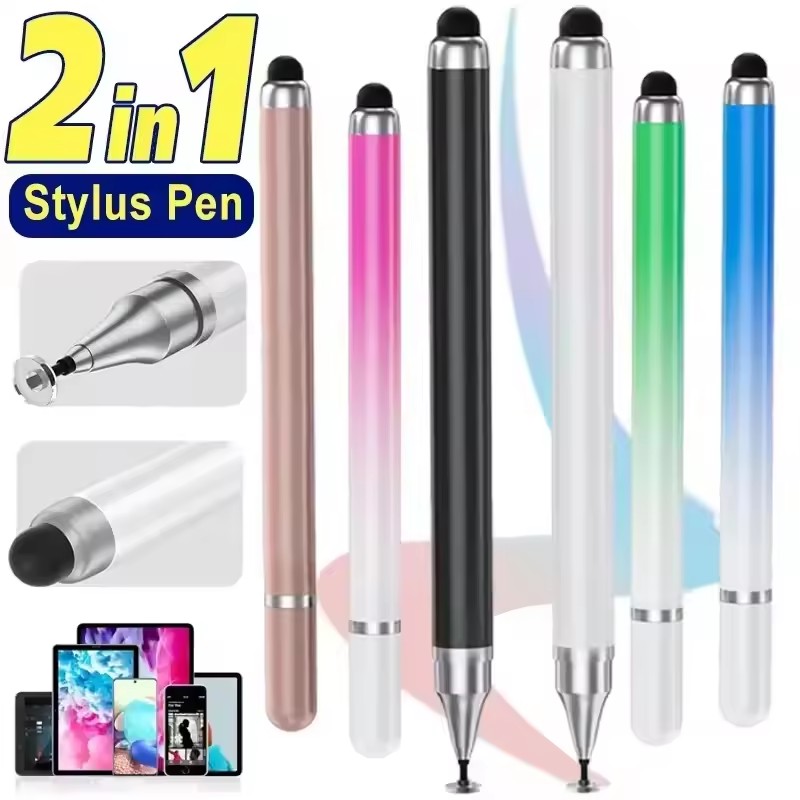 Mobile Electronics Gadgets - ปากกาสไตลัสอเนกประสงค์ 2 in 1 สำหรับแท็บเล็ต โทรศัพท์มือถือ
