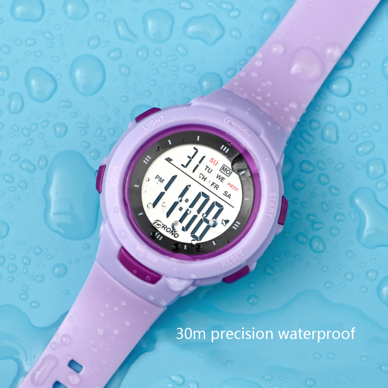 Smart Watch Kids - อุทัยนาฬิกาเด็กกีฬาแฟชั่นนาฬิกาปลุกกันน้ําส่องสว่างนาฬิกาสมาร์ทเด็กชายและเด็กหญิงนักเรียนนาฬิกาอิเล็กทรอนิกส์ของขวัญ