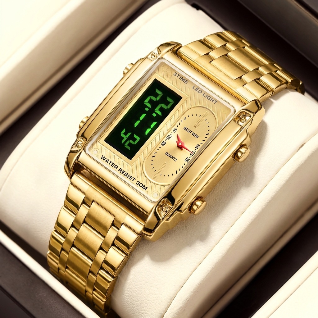 นาฬิกาข้อมือดิจิตอลสำหรับผู้ชา - Digital Alarm Clock บทวิจารณ์และราคา