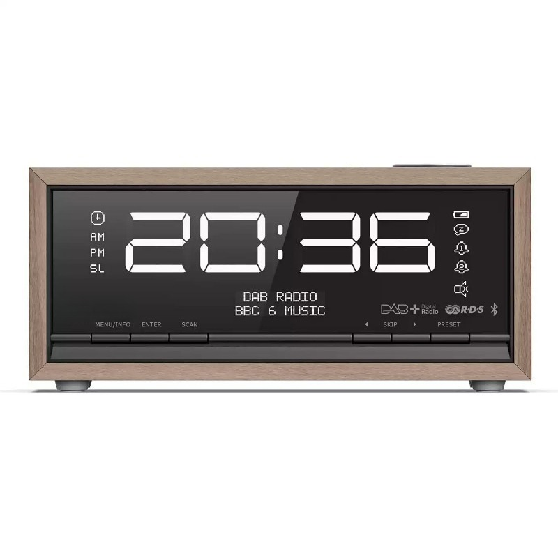 ลำโพงนาฬิกาไม้สไตล์เรโทร บลูทู - Digital Alarm Clock บทวิจารณ์และราคา