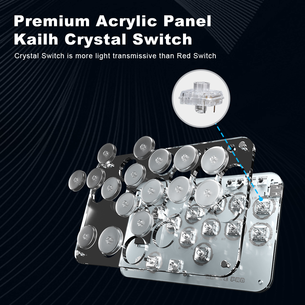 จอยสติ๊ก Haute42 Arcade Hitbox - Wireless Keyboard Mini บทวิจารณ์และราคา
